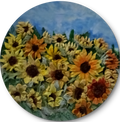 Sunflowers Round Canvas